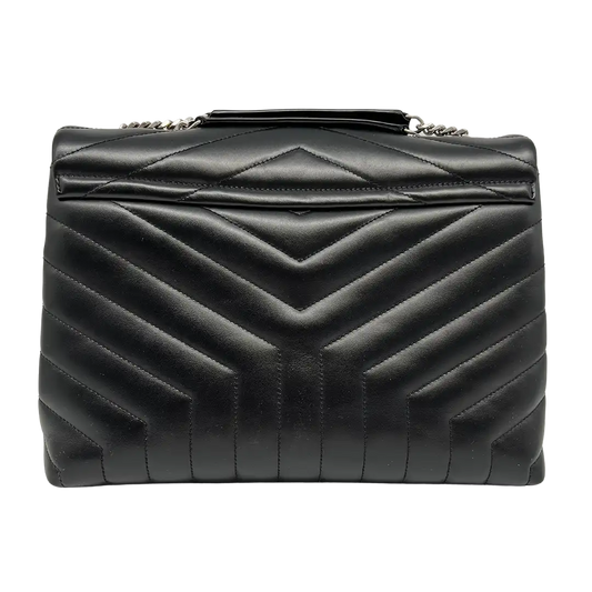 Saint Laurent YSL LouLou Medium gestepptes Leder schwarz silberne Hardware/ sehr gut Saint Laurent