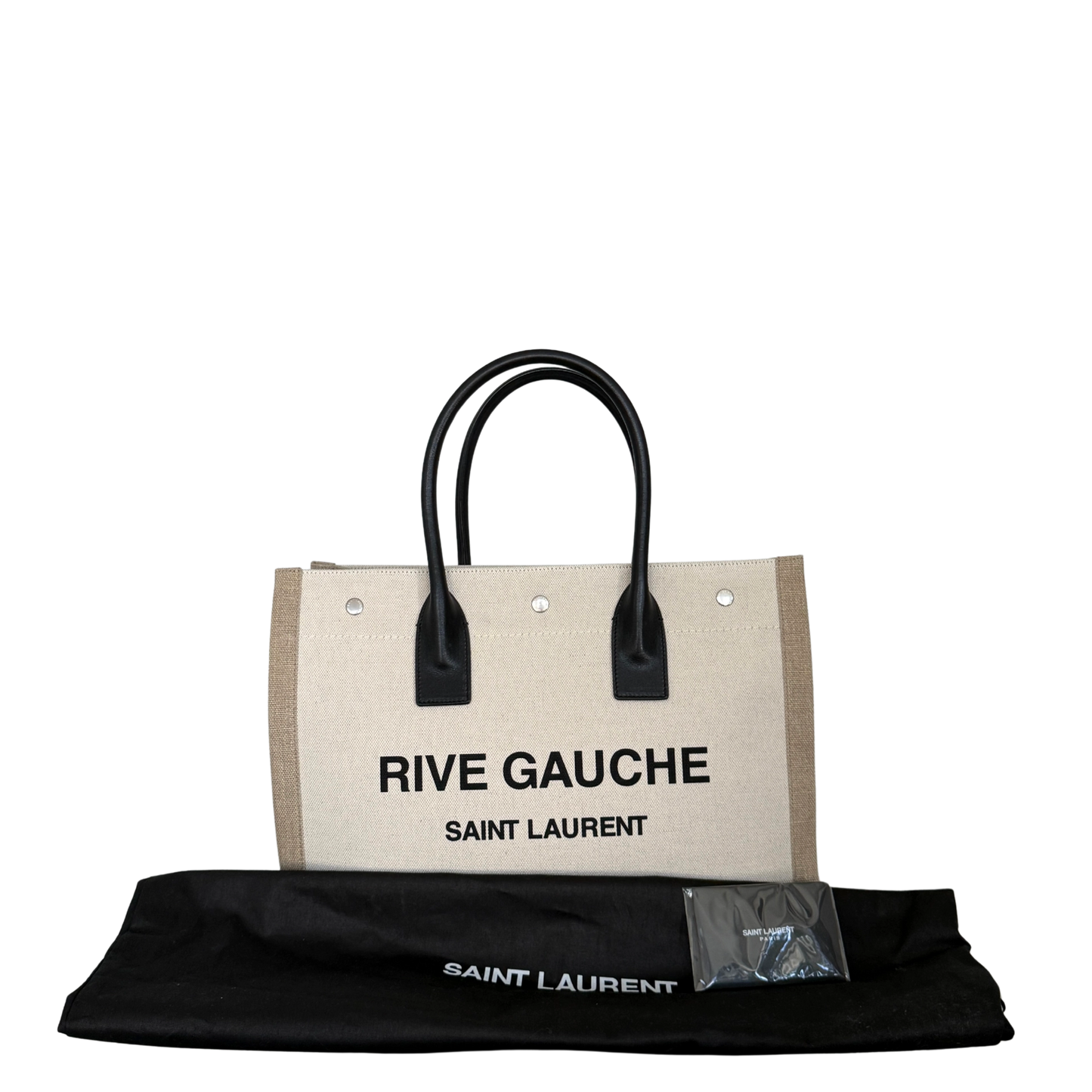 Saint Laurent Large Tote Tasche Rive Gauche Beige / sehr gut Saint Laurent