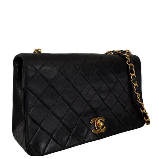 Chanel Timeless Single Flap Small Lammleder Schwarz / gut Chanel
