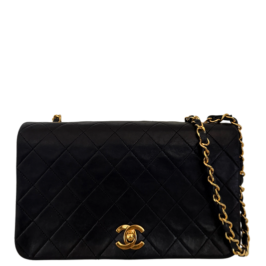 Chanel Timeless Single Flap Small Lammleder Schwarz / gut Chanel
