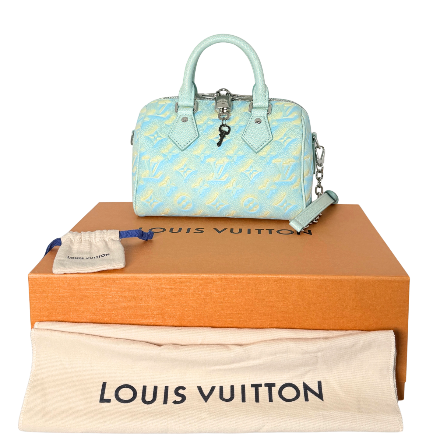 Louis Vuitton Speedy Bandoulière 20 Stardust M46092 Wassergrün / neuwertig Louis Vuitton