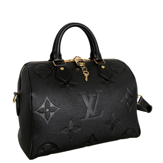 Louis Vuitton Speedy 25 mit Schulterriemen Schwarz Fullset / neuwertig Louis Vuitton