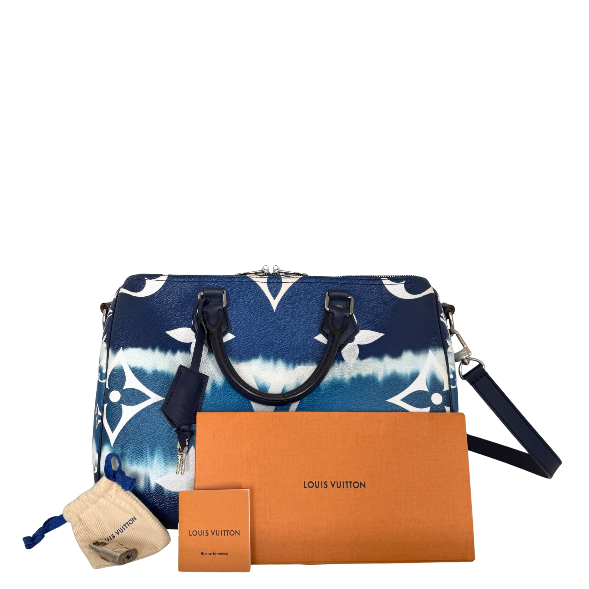 Louis Vuitton LV Escale Speedy 30 Bandoulière M45146 Blau / sehr gut Louis Vuitton
