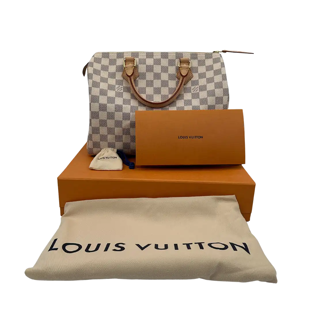 Louis Vuitton Speedy 30 Damier Azur Canvas Fullset / neuwertig Louis Vuitton