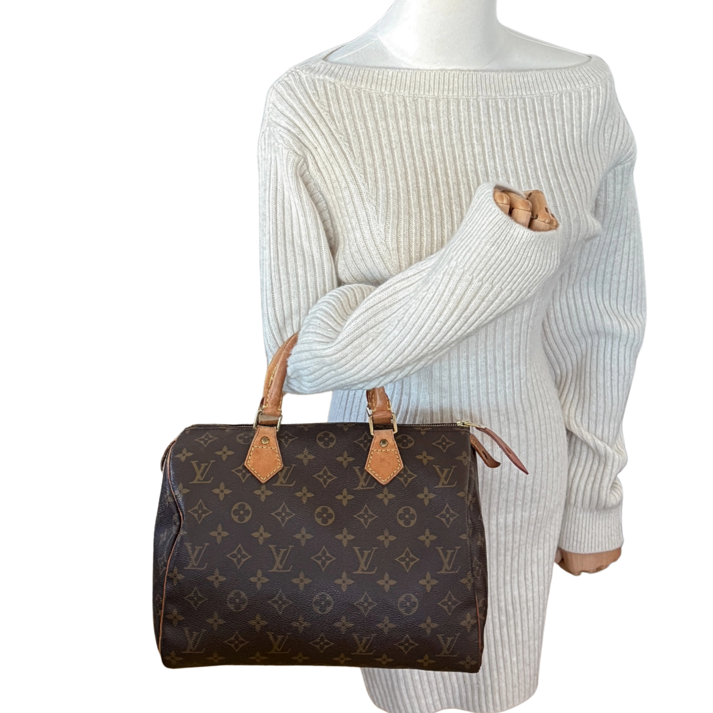 Louis Vuitton Speedy 30 Monogram Braun / akzeptabel Louis Vuitton