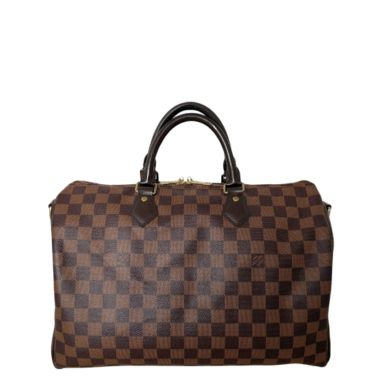 Louis Vuitton Speedy 35 Damier Ebene Bandouliere N41366 / gut Louis Vuitton