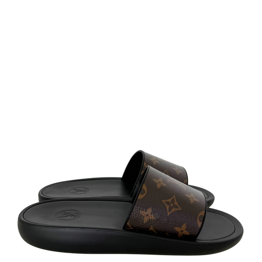 Louis Vuitton Sunbath Flat Mules Monogram Canvas Größe 40 Braun / neuwertig Louis Vuitton