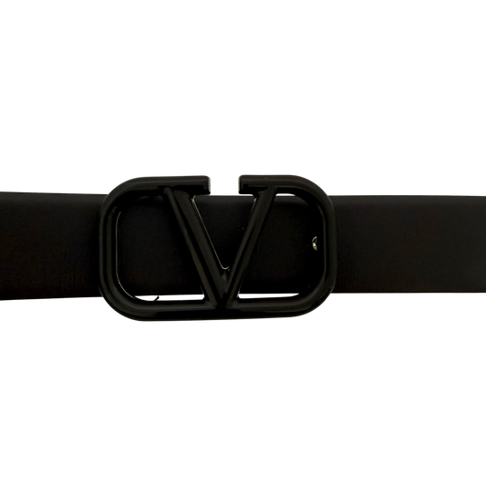 Valentino Garavani VLogo Gürtel aus Leder 80cm Dunkelbraun / neuwertig Valentino