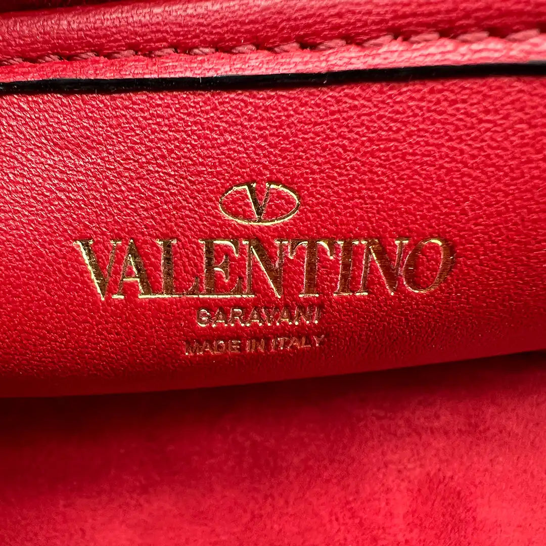 Valentino Garavani Rockstud Spike Schultertasche rot / neuwertig Valentino