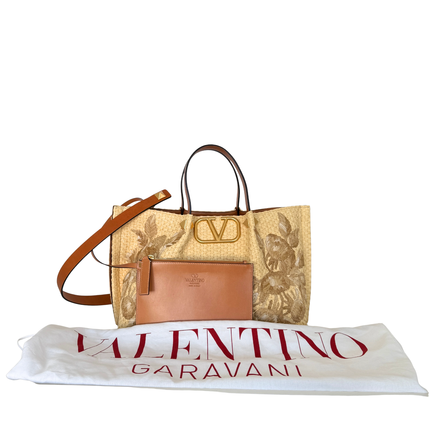 Valentino Garavani VLogo Signature Tote Bag Beige / sehr gut Valentino
