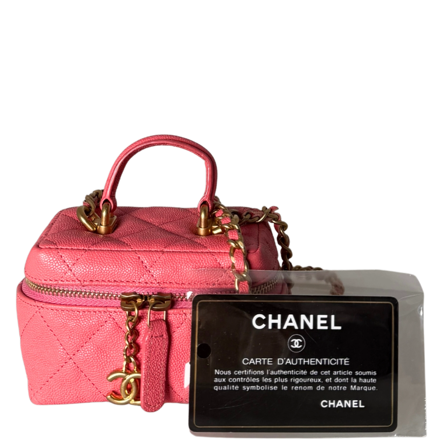 Chanel Mini Top Handle Vanity Tasche Pink / sehr gut Chanel