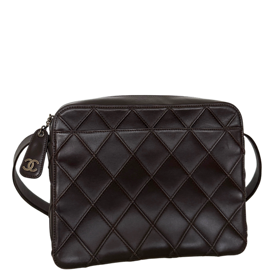 Chanel Vintage Schultertasche Dunkelbraun / sehr gut