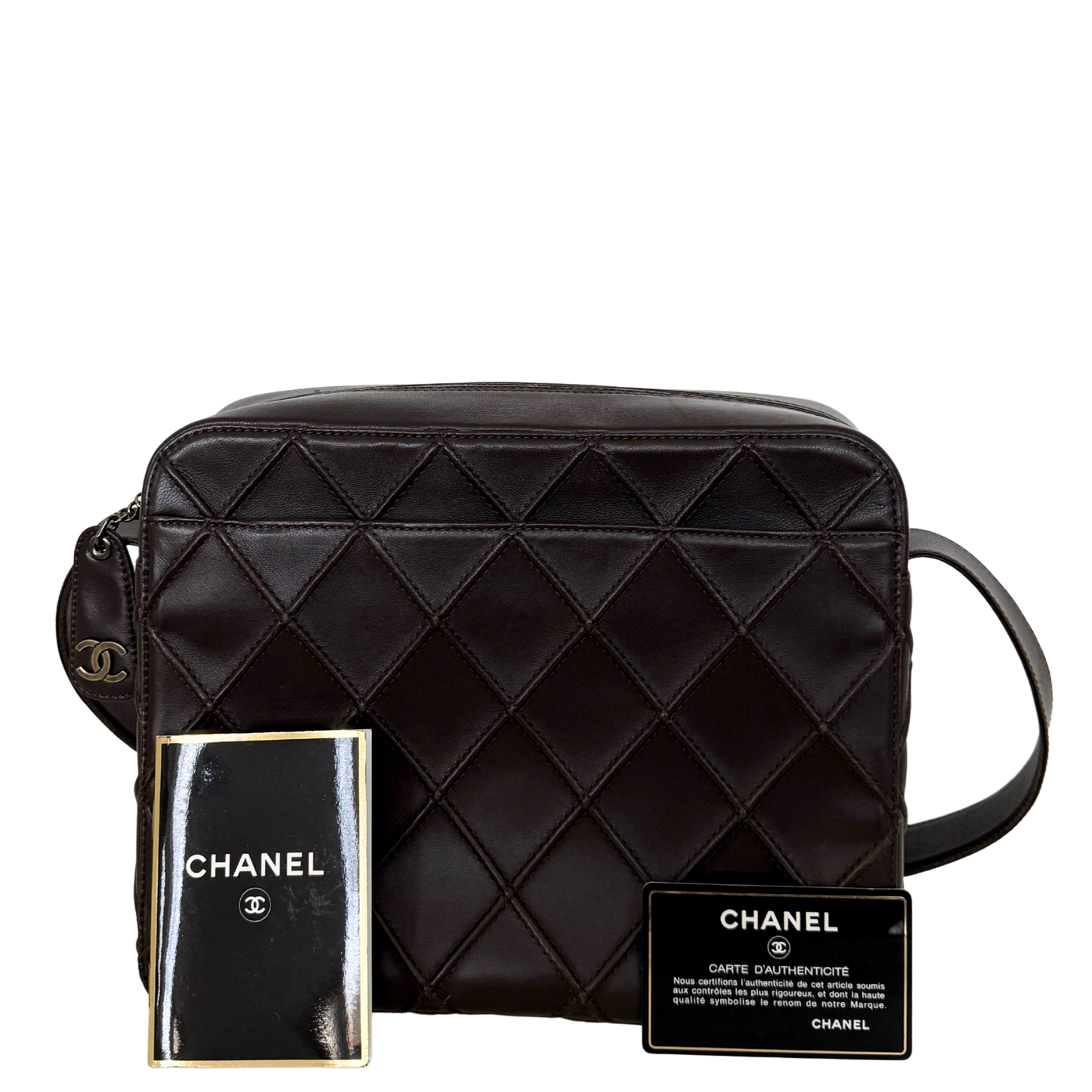 Chanel Vintage Schultertasche Dunkelbraun / sehr gut