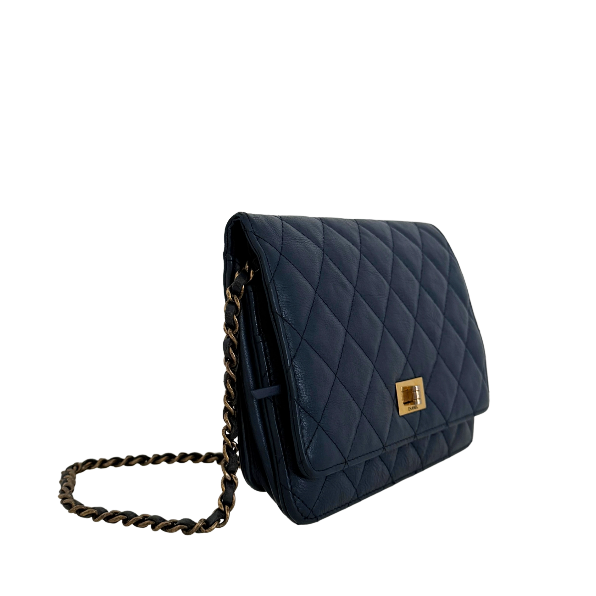 Chanel Wallet on Chain 2.55 Reissue Marineblau / gut Chanel