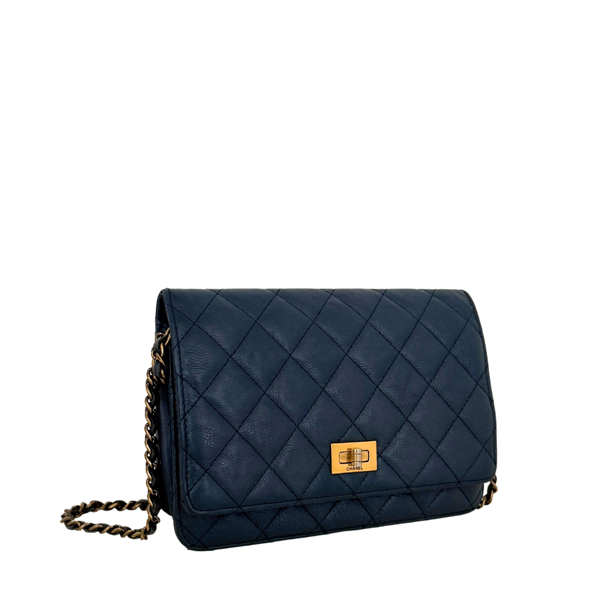 Chanel Wallet on Chain 2.55 Reissue Marineblau / gut Chanel