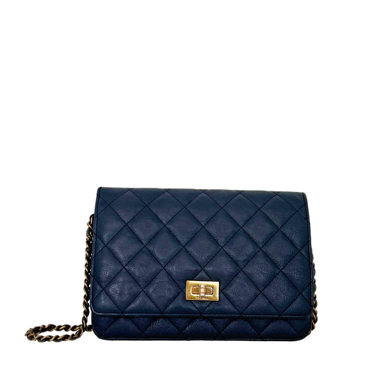 Chanel Wallet on Chain 2.55 Reissue Marineblau / gut Chanel