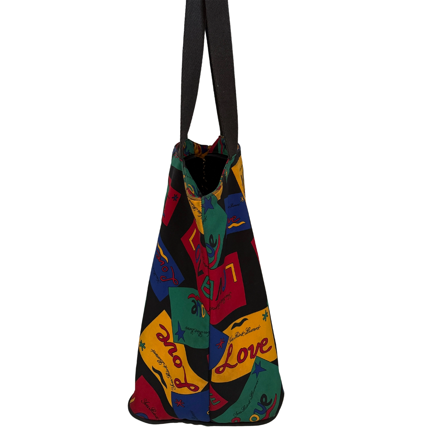 Yves Saint Laurent Love Printed nylon handtasche bunt / gut Echtheitscheck
