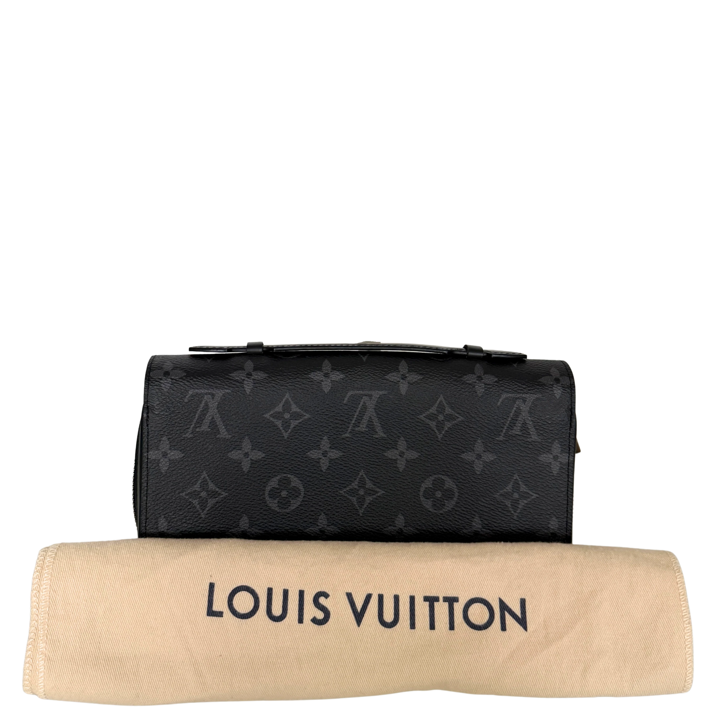 Louis Vuitton Zippy XL Wallet Monogram Eclipse M61698 Schwarz / neuwertig Louis Vuitton
