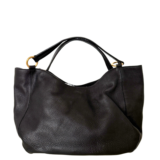 Gucci Kalbsleder Tote Bag schwarz goldene Hardware / sehr gut Gucci