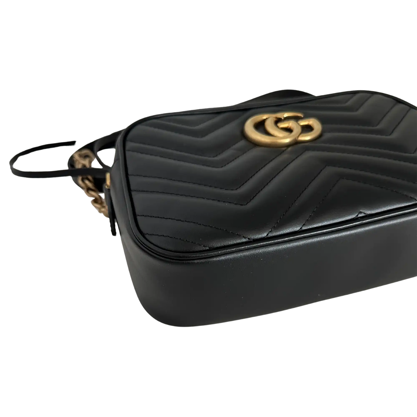 Gucci GG Marmont schwarz Leder Small / neuwertig Gucci