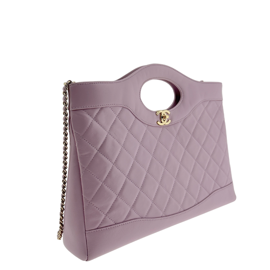 Chanel 31 light purple glänzendes Lammleder Shopper / sehr gut Louis Vuitton