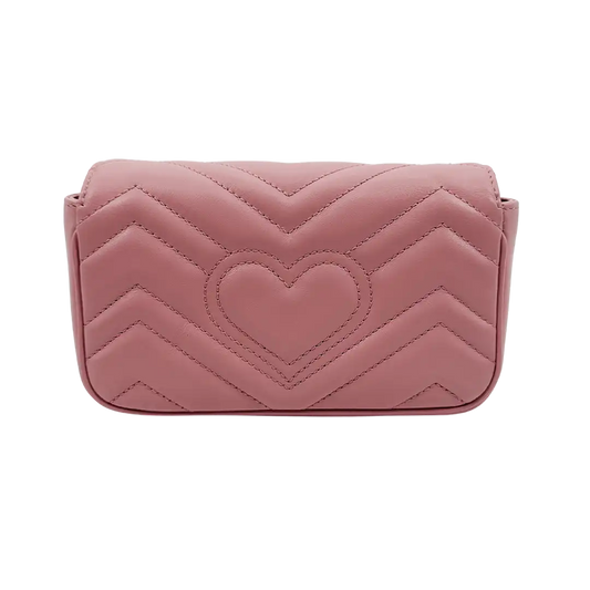 Gucci GG Marmont Matelasse Mini Schultertasche Pastel Pink Fullset / neu Gucci