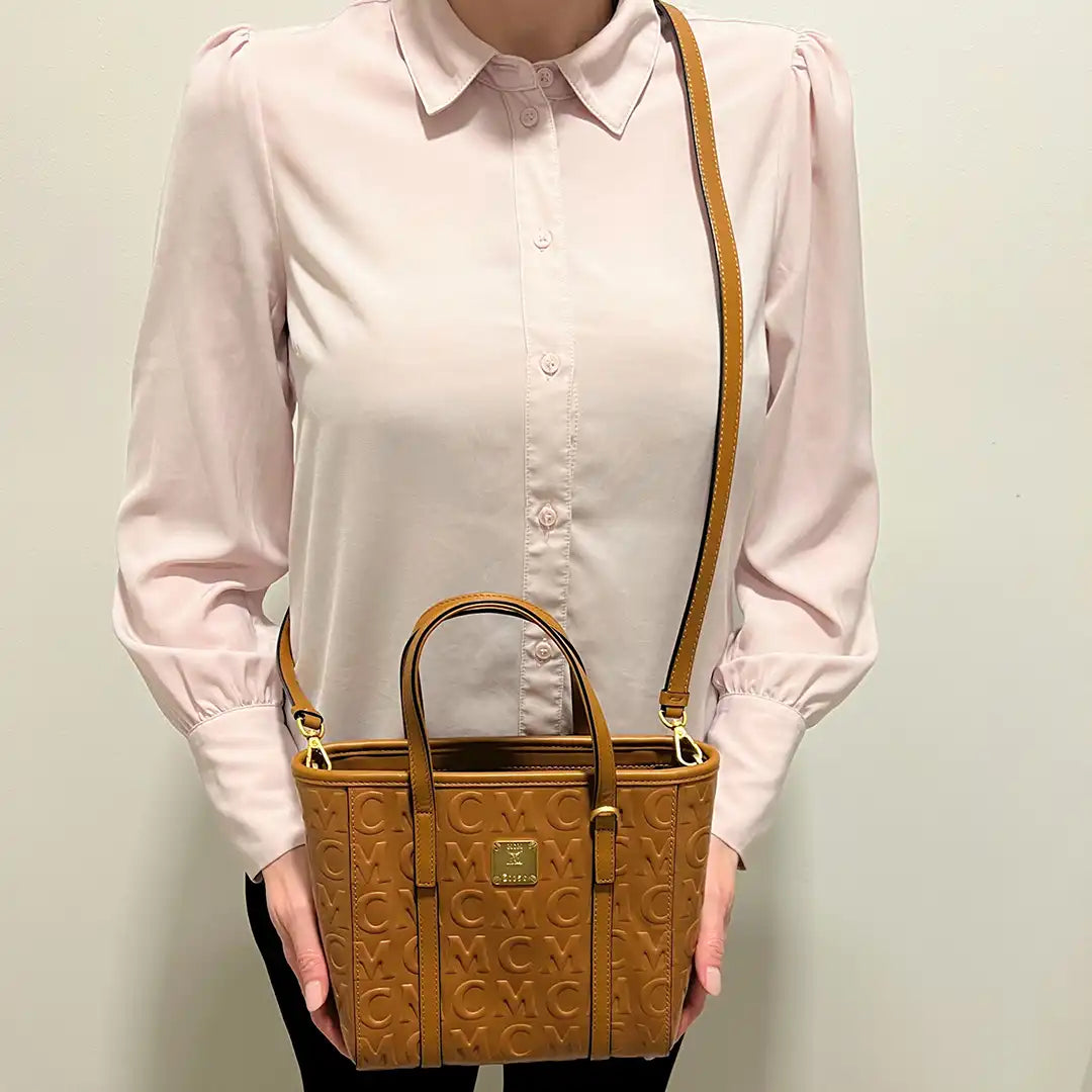 MCM Toni Monogram Shopper Mini cognac / sehr gut MCM