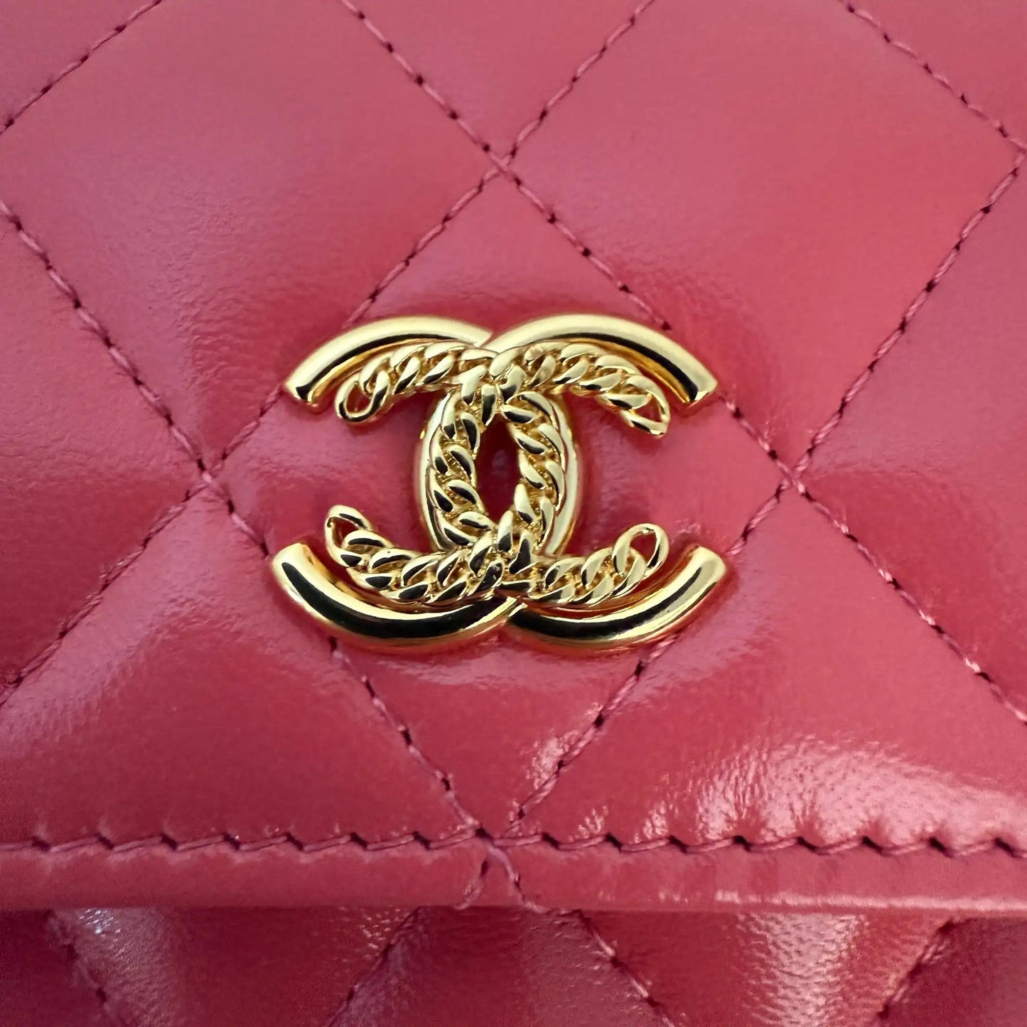 Chanel Mini Wallet on Chain rosa apricot selten / ungetragen Chanel