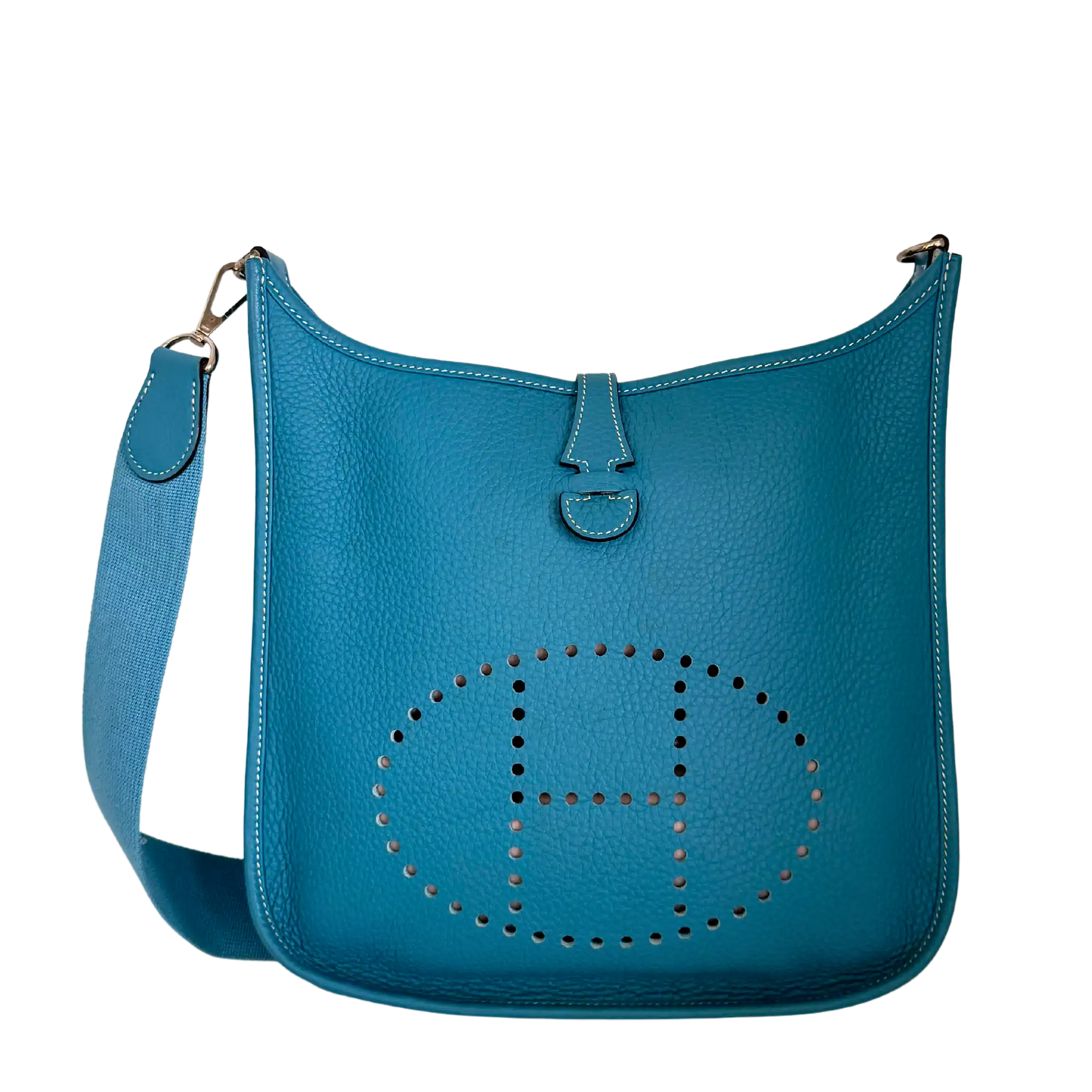 Hermès Evelyne III 29 blau Clemence Palladium Fullset 2010 / sehr gut Hermès