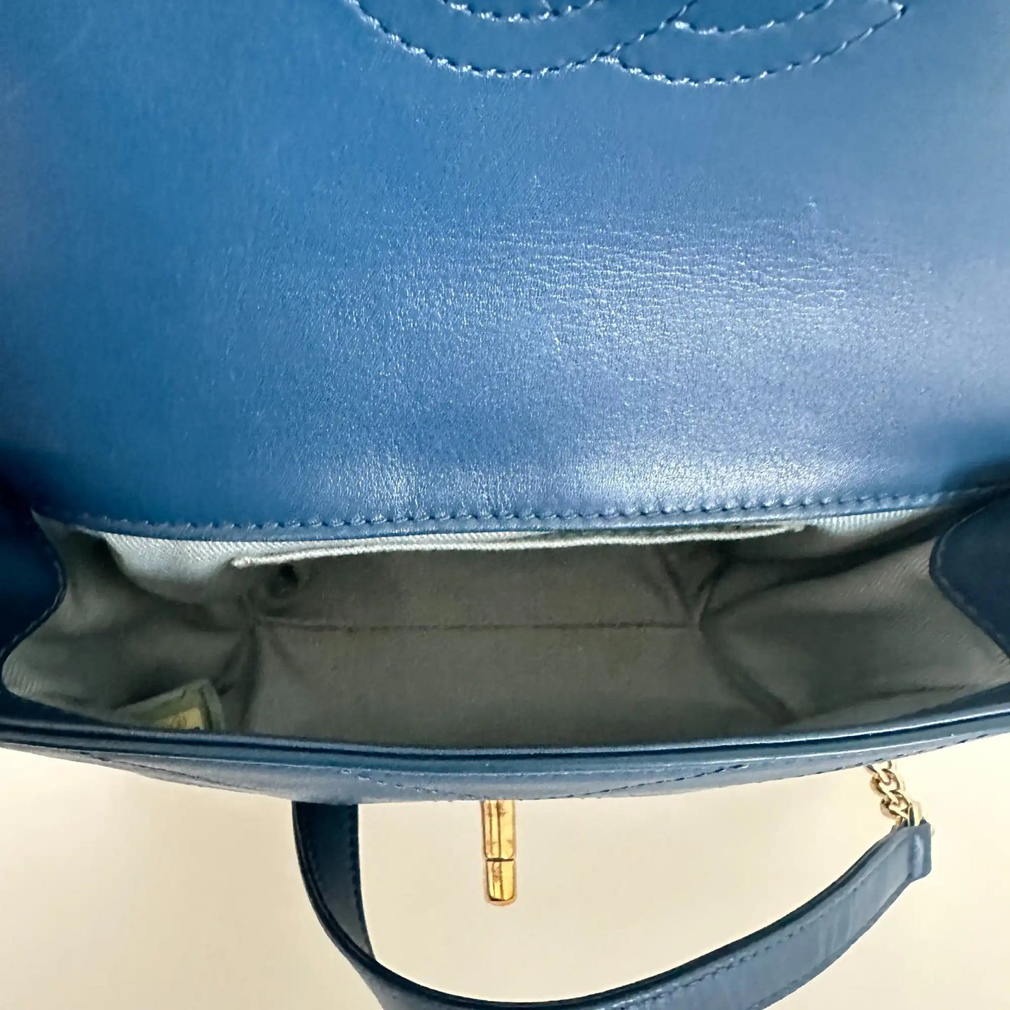 Chanel Chevron Coco Waist Bag blau / sehr gut Echtheitscheck