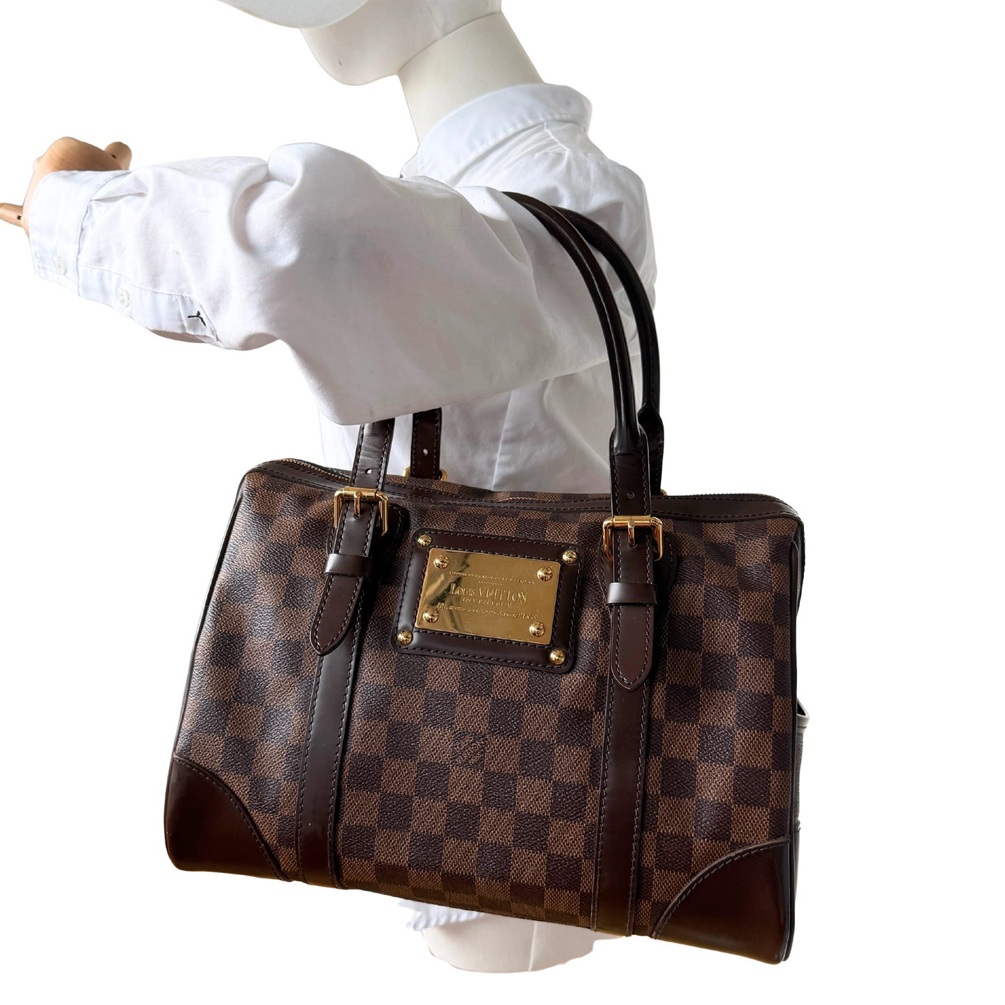 Louis Vuitton Berkeley Damier Ebene Handtasche / gut Louis Vuitton