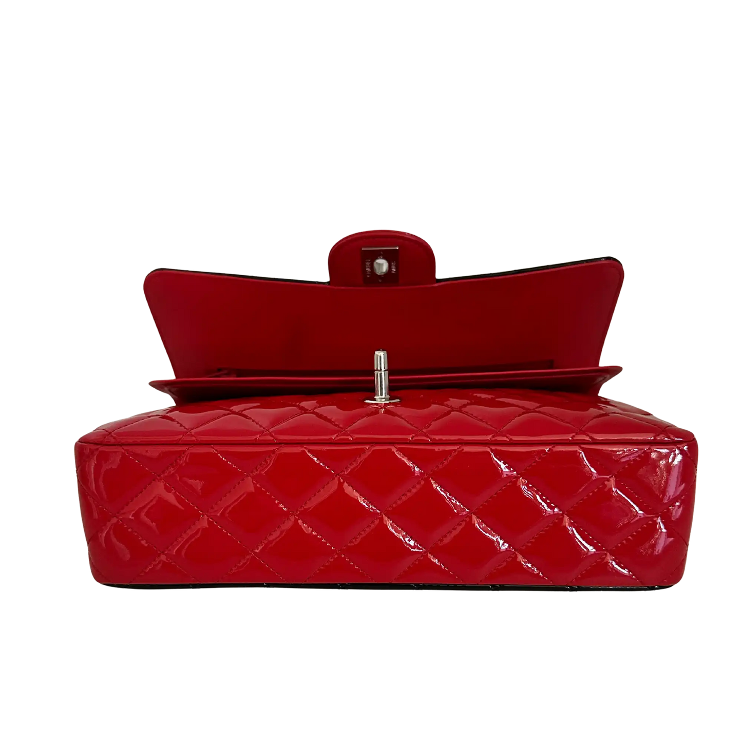 Chanel Medium Bicolor Quilted Patent Calfskin Double Flap Bag / neuwertig Chanel