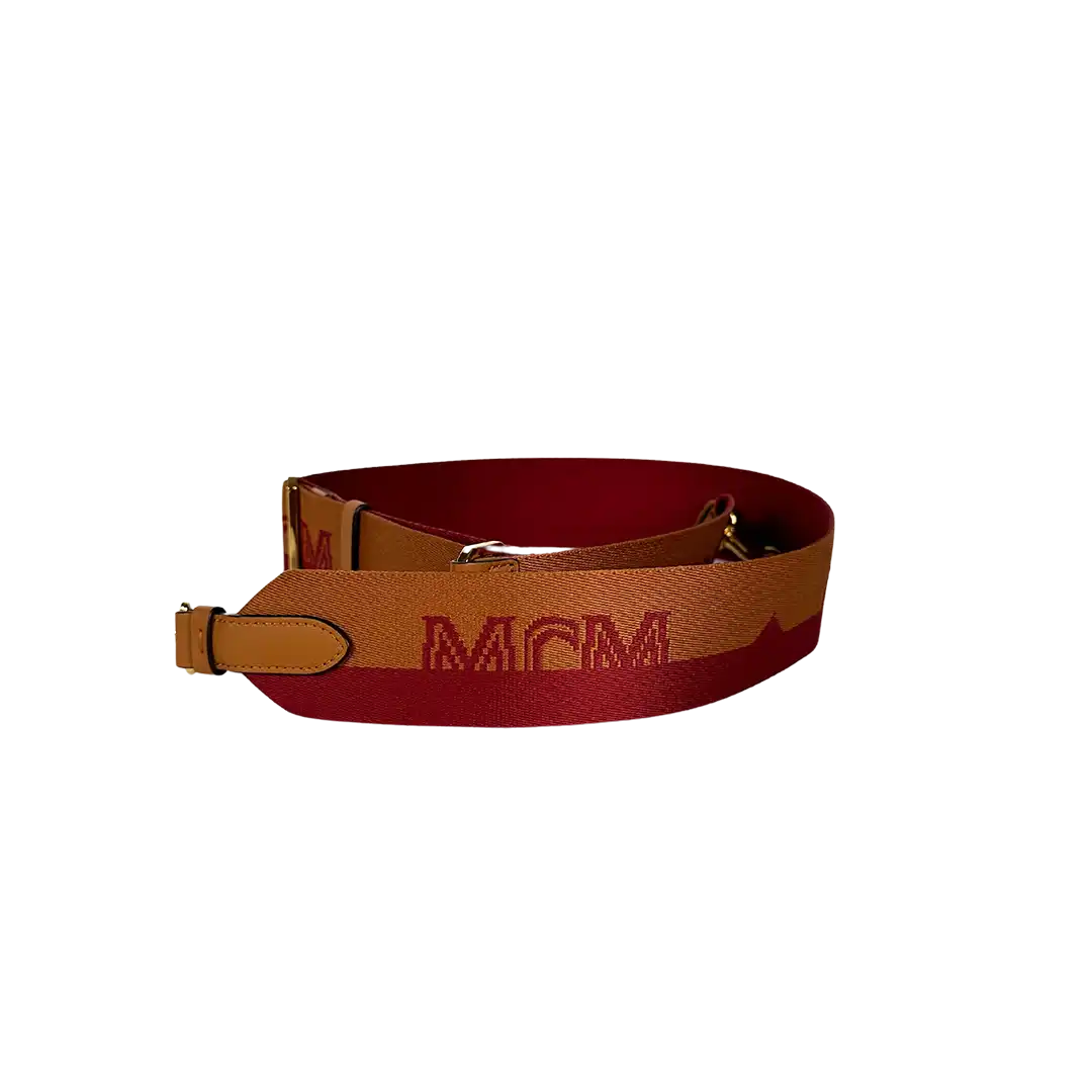 MCM Schulterriemen rot braun 5cm breit / neuwertig MCM