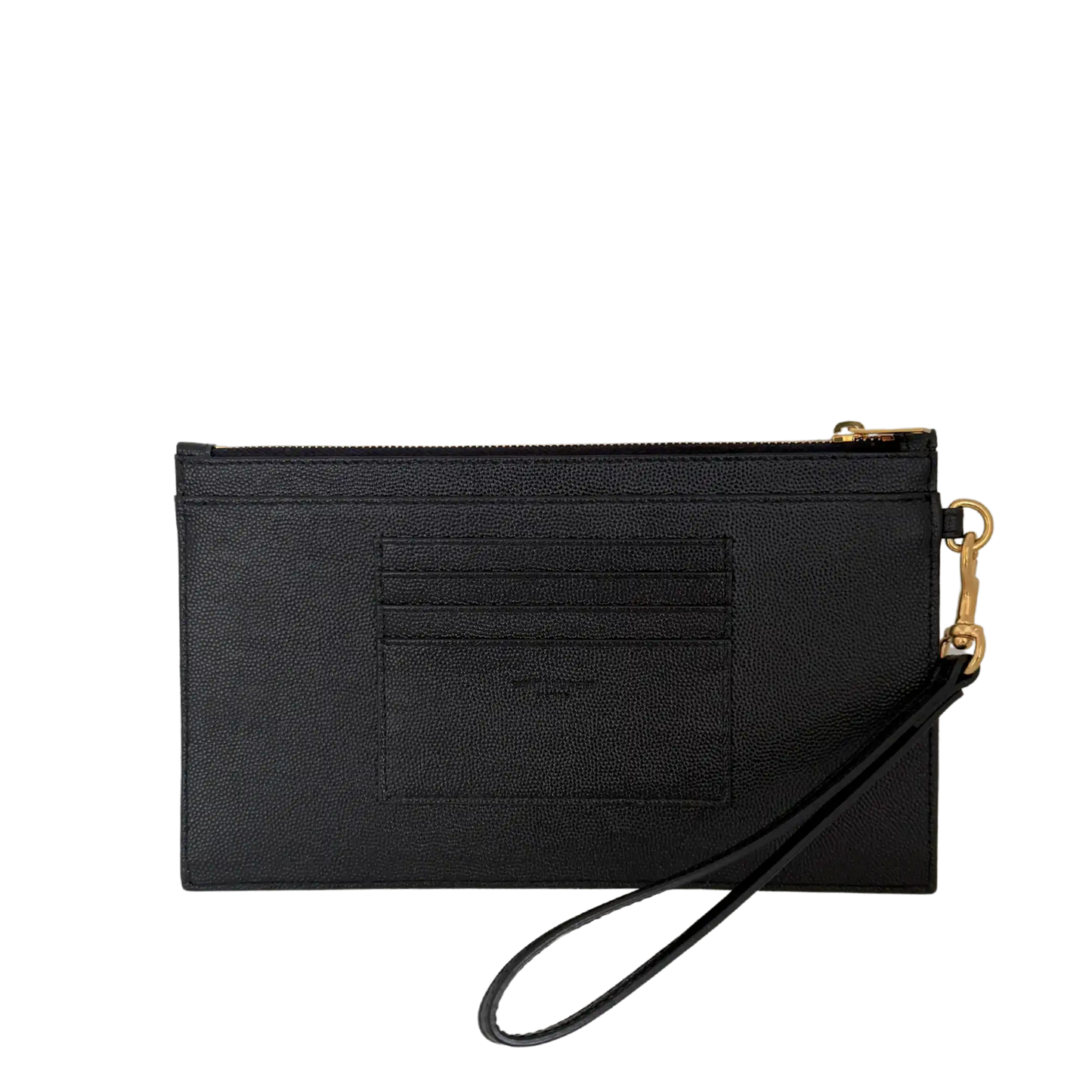 Saint Laurent große Cassandre Pouch Leder schwarz / neuwertig Saint Laurent