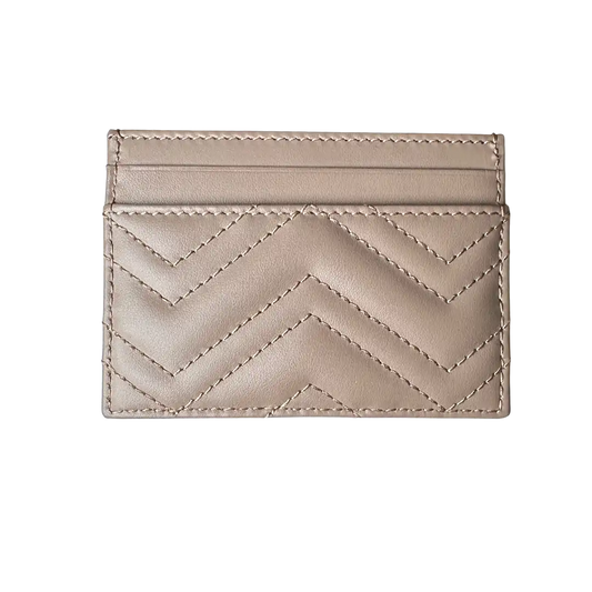 Gucci GG Marmont Kalbsleder Kartenetui Cardholder poudre / neu Gucci