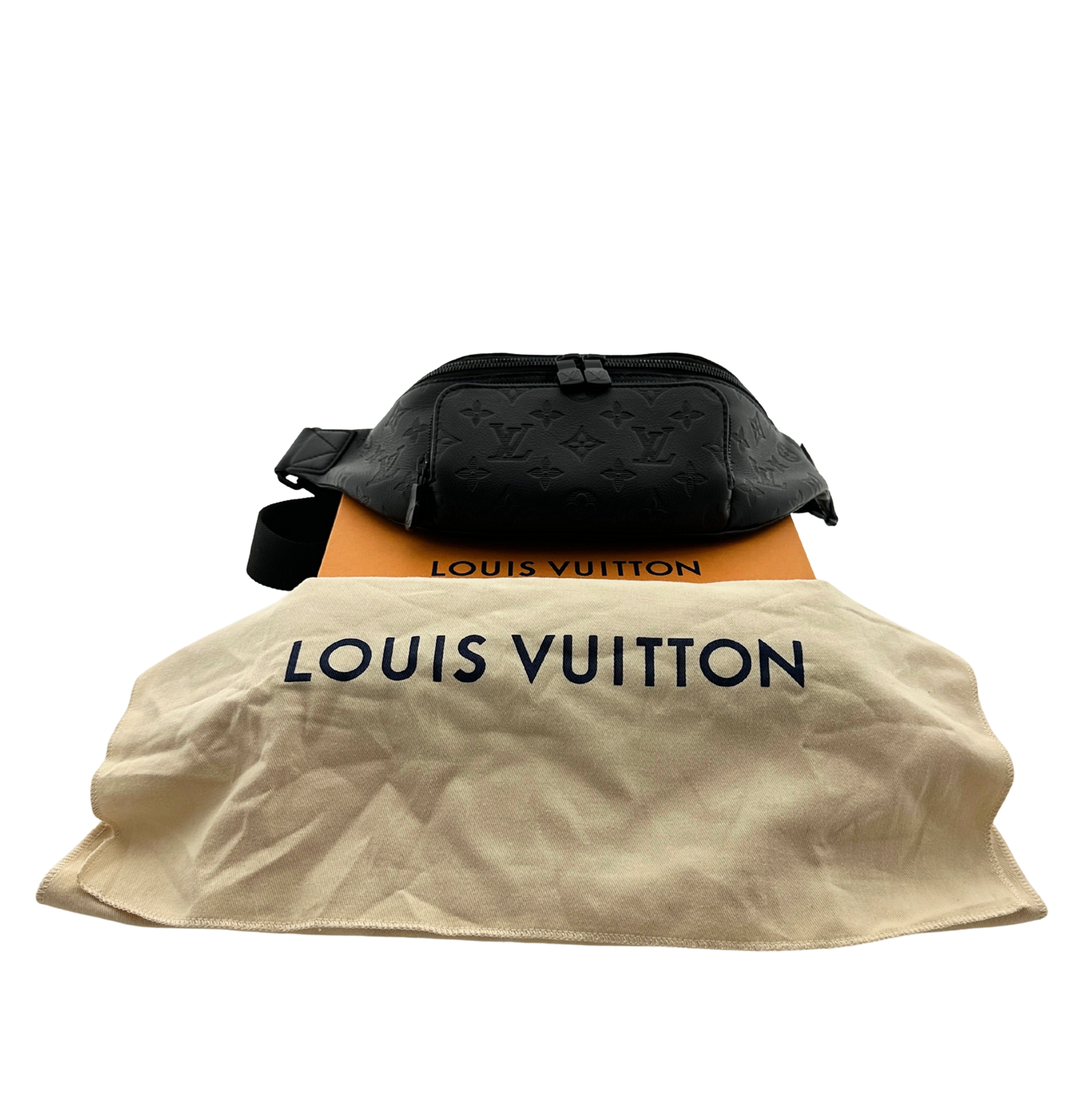 Louis Vuitton Rush Bumbag Monogram Shadow Leder schwarz Fullset / sehr gut Louis Vuitton
