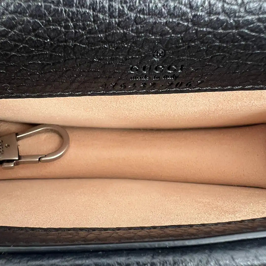 Gucci Dionysus Super Mini Schwarz Leder / neuwertig Gucci