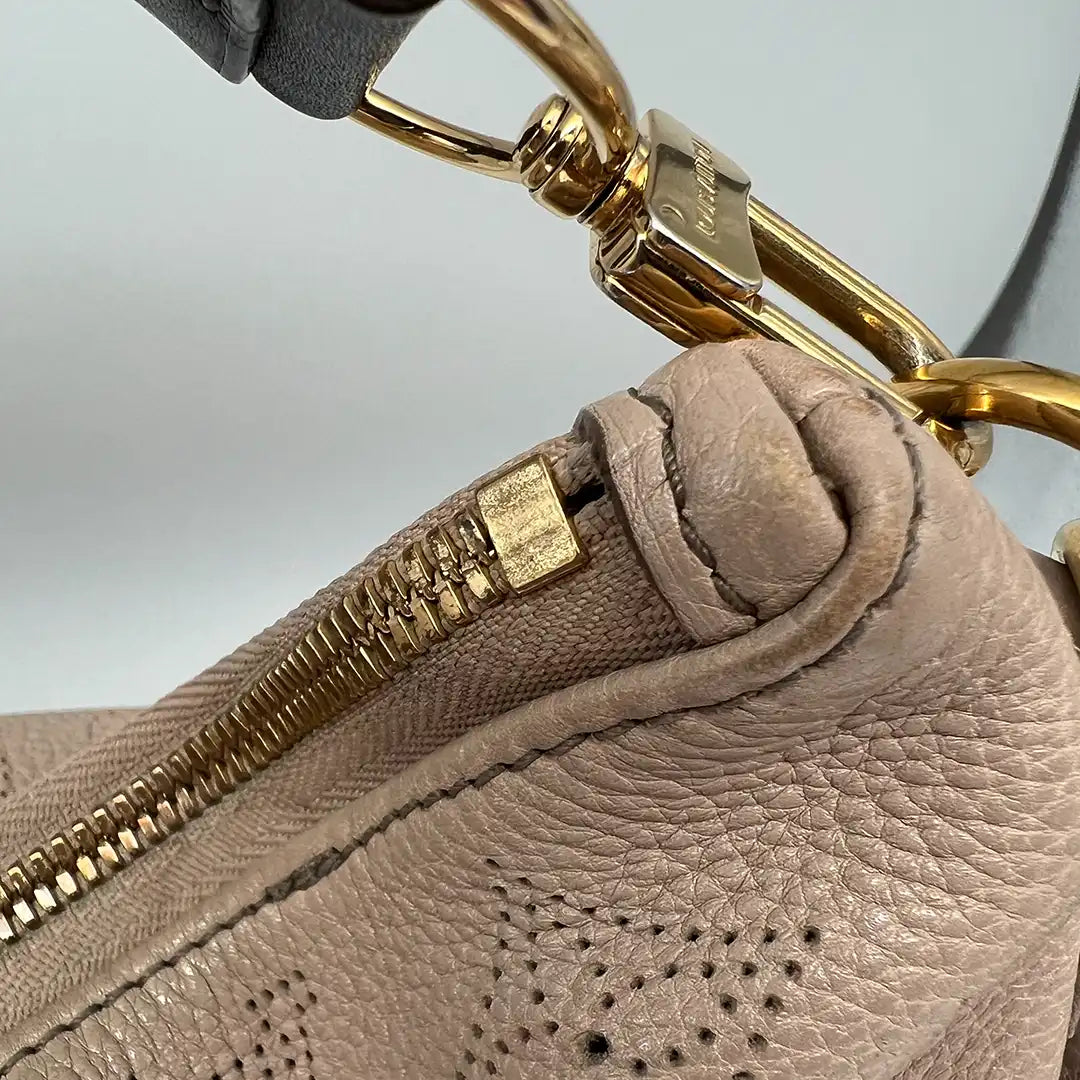 Louis Vuitton Mahina Selene MM Tasche Leder Taupe / gut Louis Vuitton