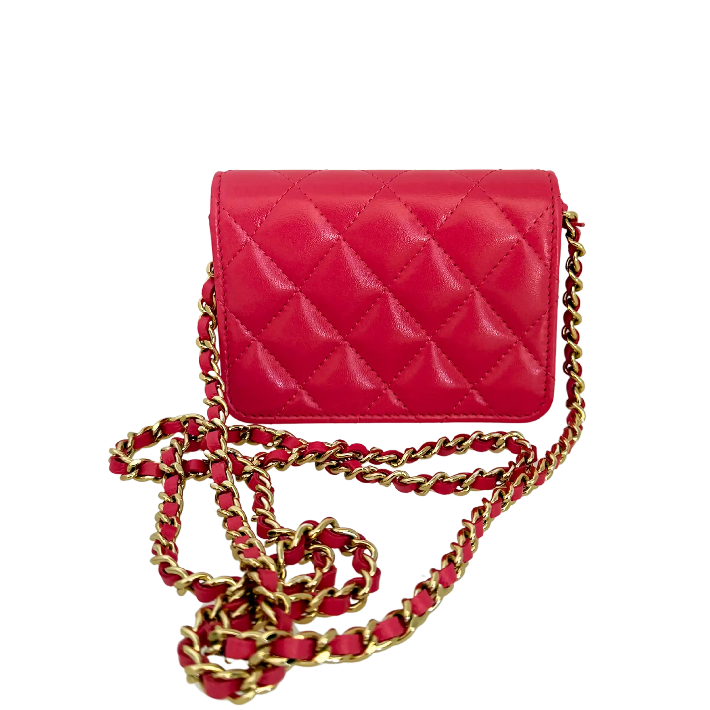 Chanel Mini Wallet on Chain rosa apricot selten / ungetragen Chanel