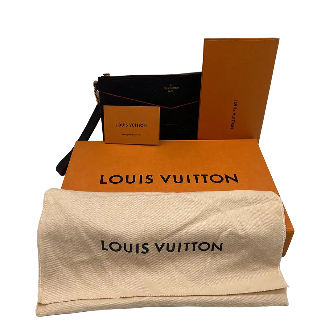 Louis Vuitton Pochette Melanie MM Marine Rouge Empreinte Leder / neuwertig Louis Vuitton
