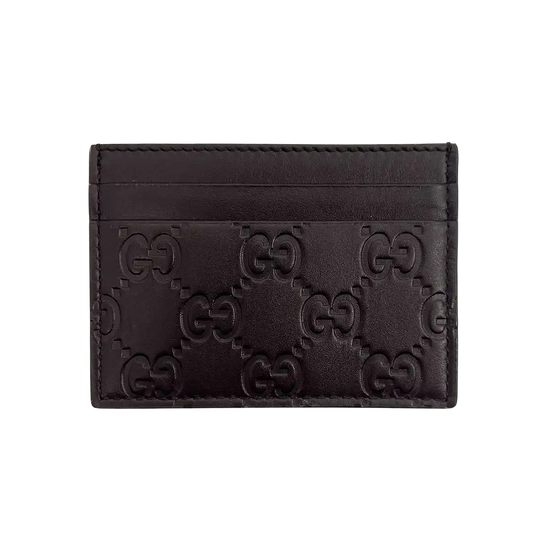 Gucci Guccissima Monogram Leder Cardholder Kartenetui braun / sehr gut Gucci