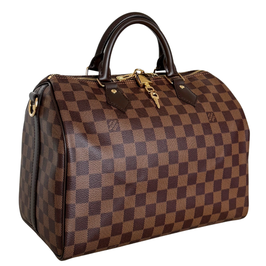 Louis Vuitton Speedy 30 Bandoulière Damier Ebene N40590 Braun Fullset / neuwertig Louis Vuitton