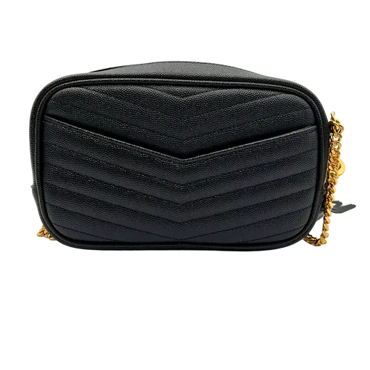 Saint Laurent Mini Lou schwarz gold hinten