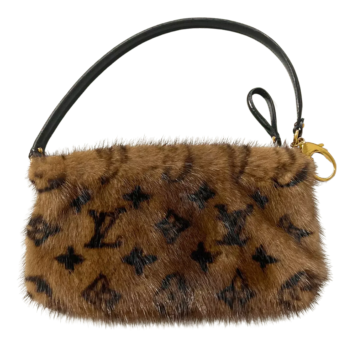 Louis Vuitton Mink Fur Shoulder Bag in Brown