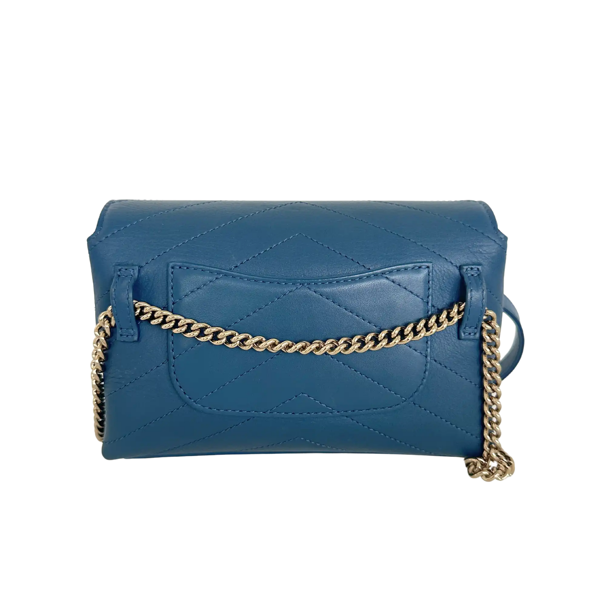 Chanel Chevron Coco Waist Bag  blau / sehr gut Echtheitscheck