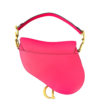 Dior Saddle Bag mit Trageriemen Medium Passion Pink Fullset / ungetragen Dior