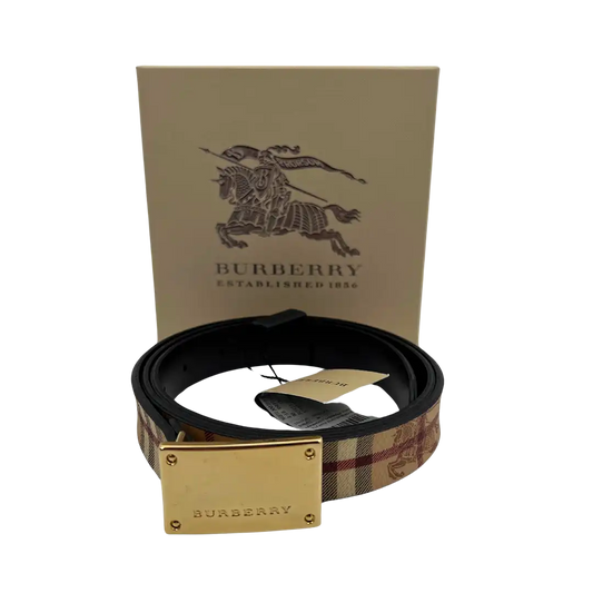 Burberry London Haymarket Gürtel mit Logo Plakette 90cm / neuwertig Burberry