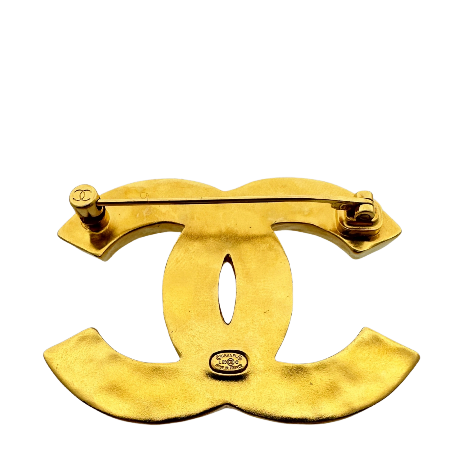 Chanel CC Brosche Gold/Orange/Pink - Limitierte Edition / Neuwertig Chanel