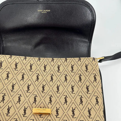 Saint Laurent YSL Canvas Small Le Monogramme Besace Bag Beige / sehr gut
