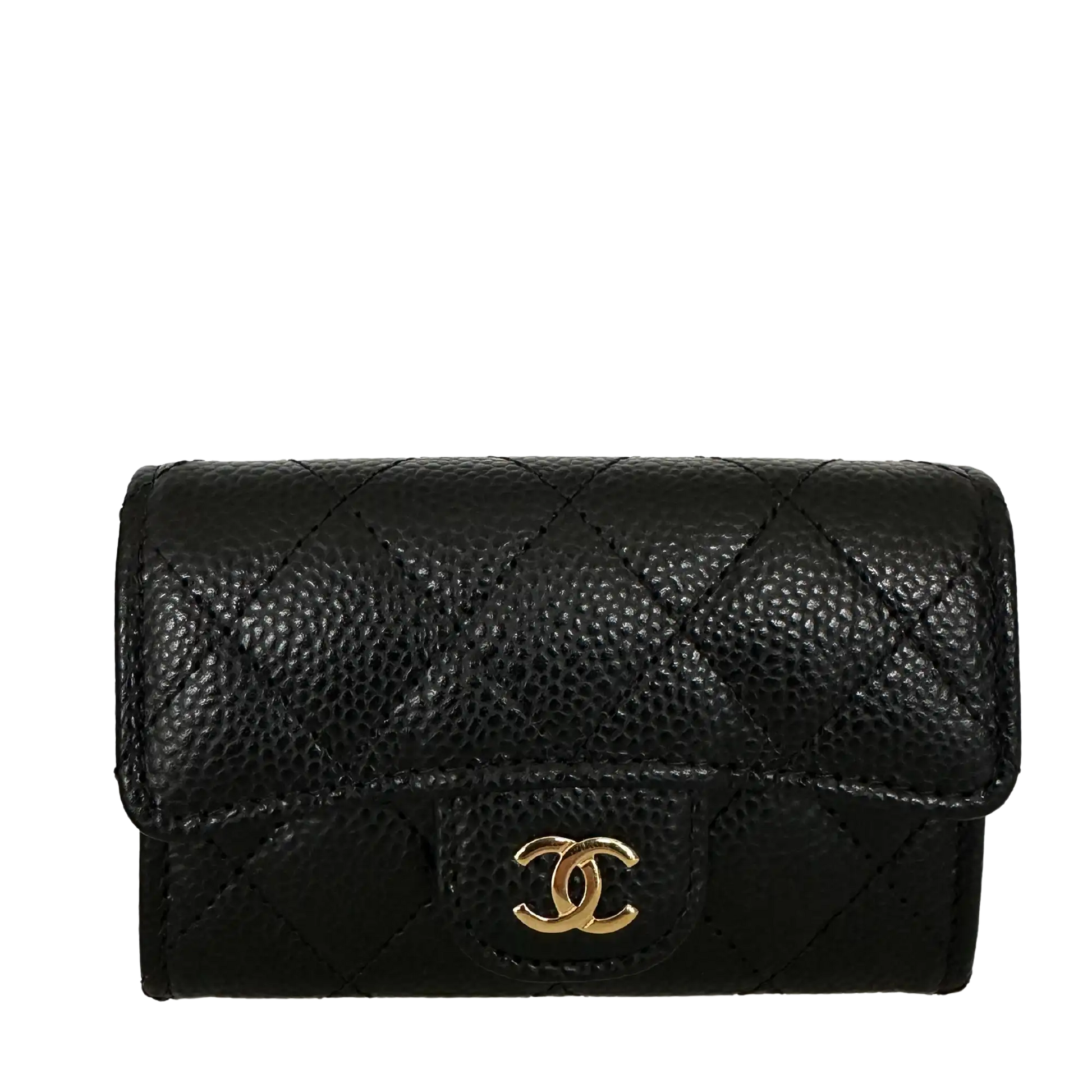 Chanel Timeless kleine Geldbörse (Kreditkartenetui) Kaviarleder schwarz Fullset 2025 / neuwertig Chanel